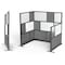 Luxor Expanse Modular Wall Room Divider System - Black Frame - 53" x 48" Add-On Wall MW-5348-XCGB - alternate 4